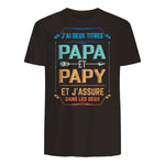 Deux Papa J'Ai et Papy Titres Grand Père in Dark Chocolate - back view