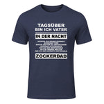 Zockerdad PC Spiele Gaming Zocken Konsole T-Shirt in Heather Navy - front view