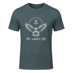 Drapeau circassien, Adygea, Adiga. in Dark Heather - front view