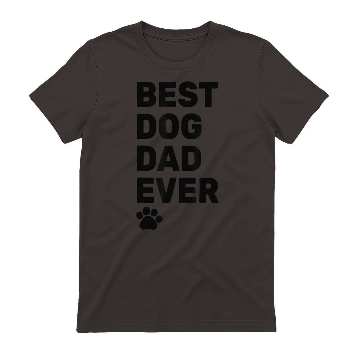 Best Dog Dad Ever – Vintage Dog Daddy – Retro Doggy Father in Dark Chocolate - back view