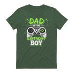Dad of The Birthday Boy Matching Video Gamer Birthday Party in Military Green - back view