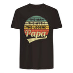 Vatertag Retro - The Man The Myth The Legend Papa in Dark Chocolate - back view