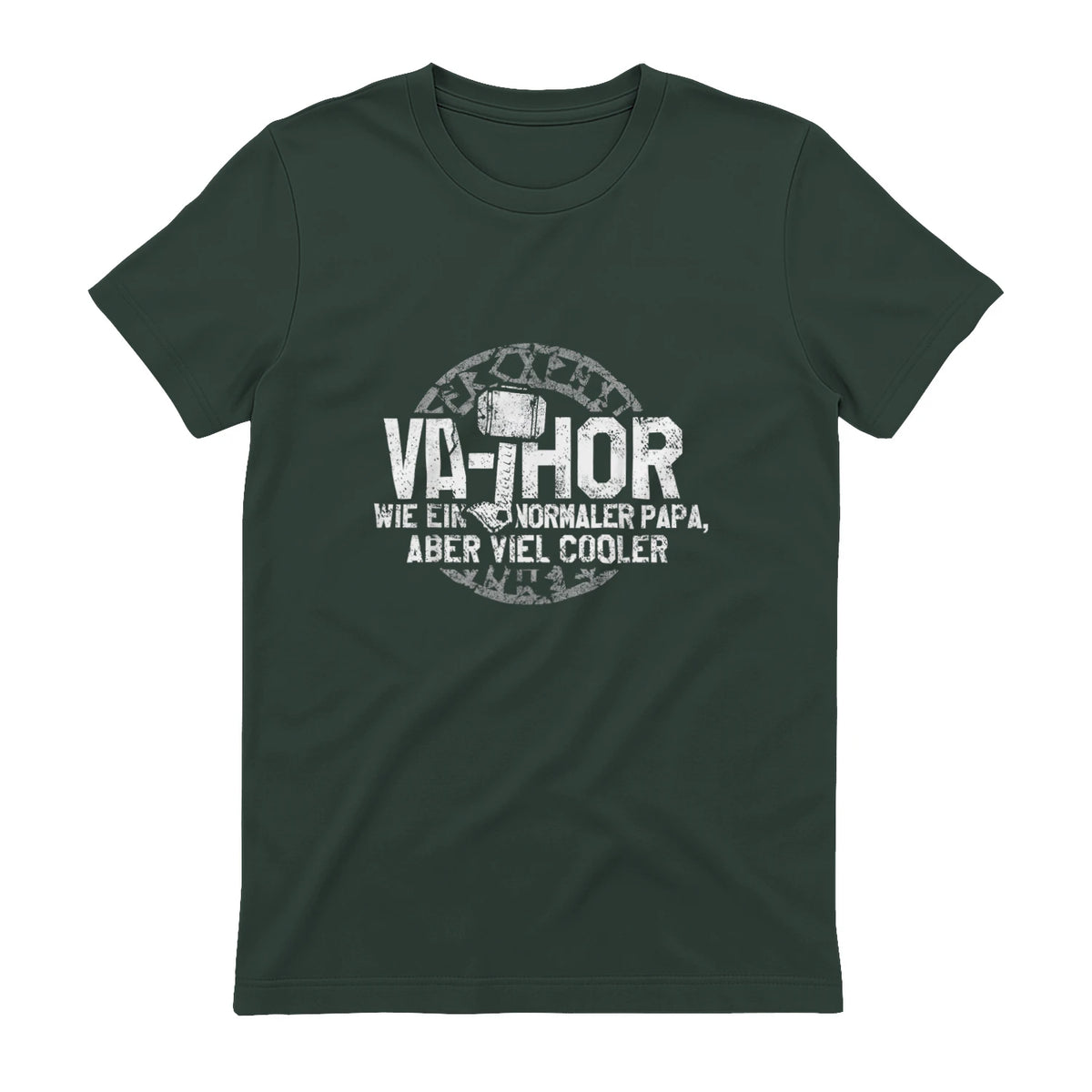 Vathor Vater Thor Cool Hammer Papa Fathor in Forest Green - back view