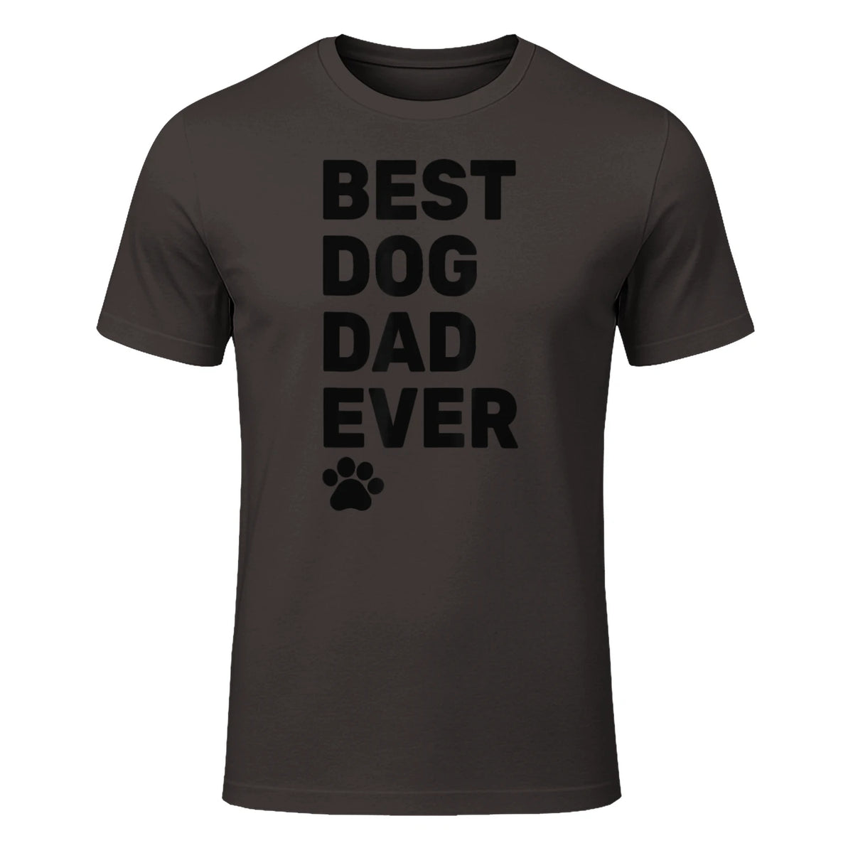 Best Dog Dad Ever – Vintage Dog Daddy – Retro Doggy Father in Dark Chocolate - front view