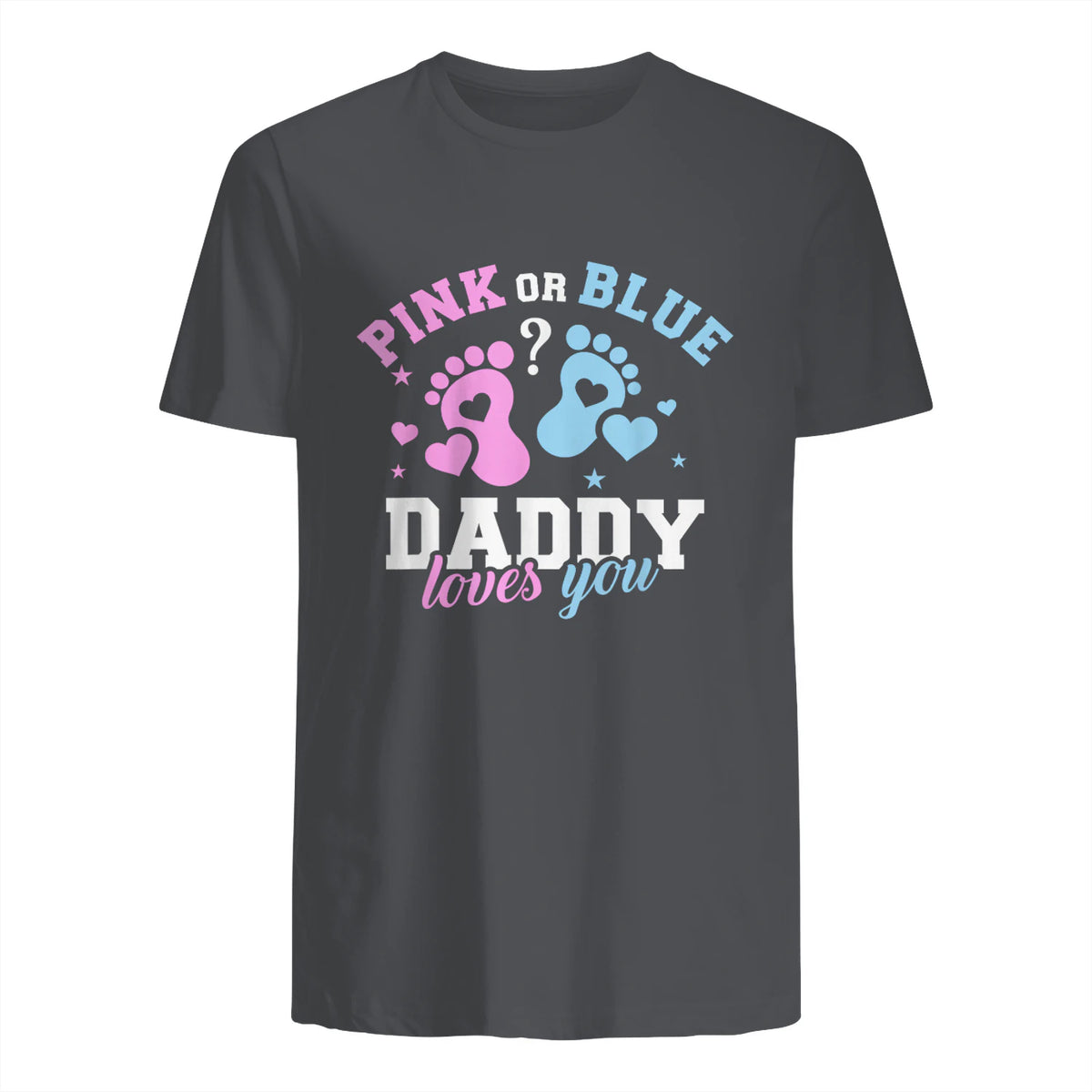Gender Reveal Daddy dad in Charcoal - back view