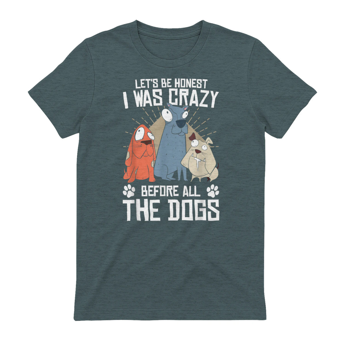 Design sur le thème des chiens pour les amoureux des chiots et les toiletteurs de chiens in Dark Heather - back view