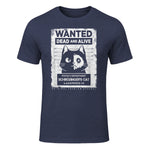 Schrödinger's Cat Wanted Dead And Alive Physics Physicist T-Shirt in Heather Navy - front view