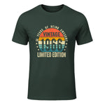 Vintage Sixtieth Birthday Gift T-Shirt in Forest Green - front view
