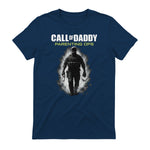 Call of Daddy Parenting Ops – Vatertag Great Dad Joke T-Shirt in Navy - back view