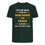 Départ Métier Super Patron Humour Beau Gosse Patron in Forest Green - back view