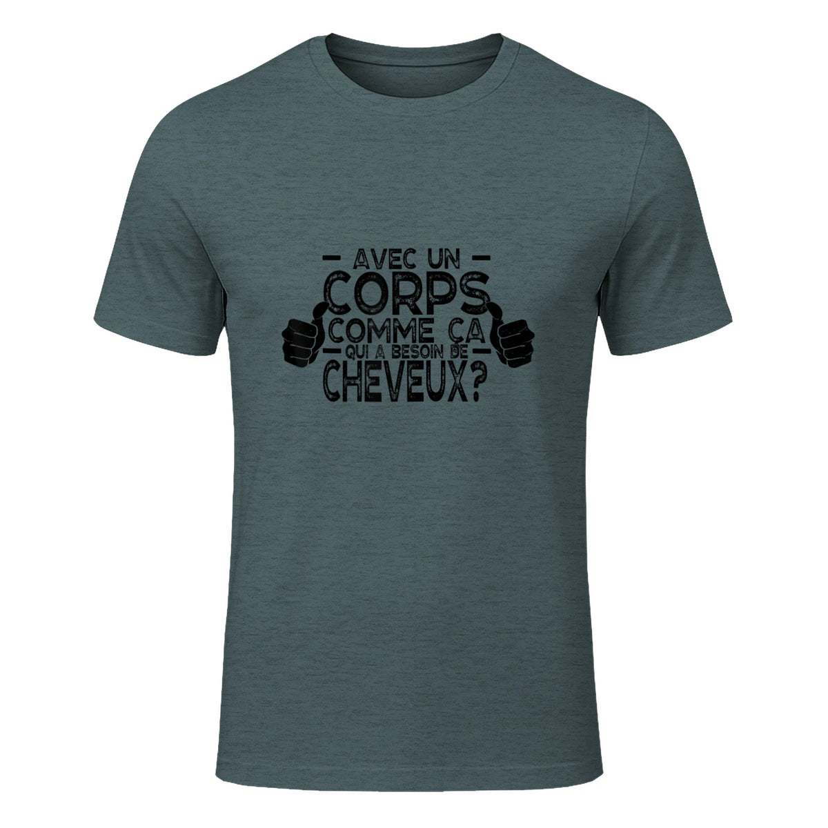 avec Un Corps comme ça, Qui a Besoin de Cheveux in Dark Heather - front view
