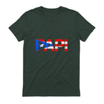 Puerto Rico Flag Father's Day Patriotic Puerto Rican Pride in Forest Green - back view