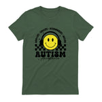 Autism Awareness Acceptance Special Education Teacher Kids T-Shirt in Military Green - back view