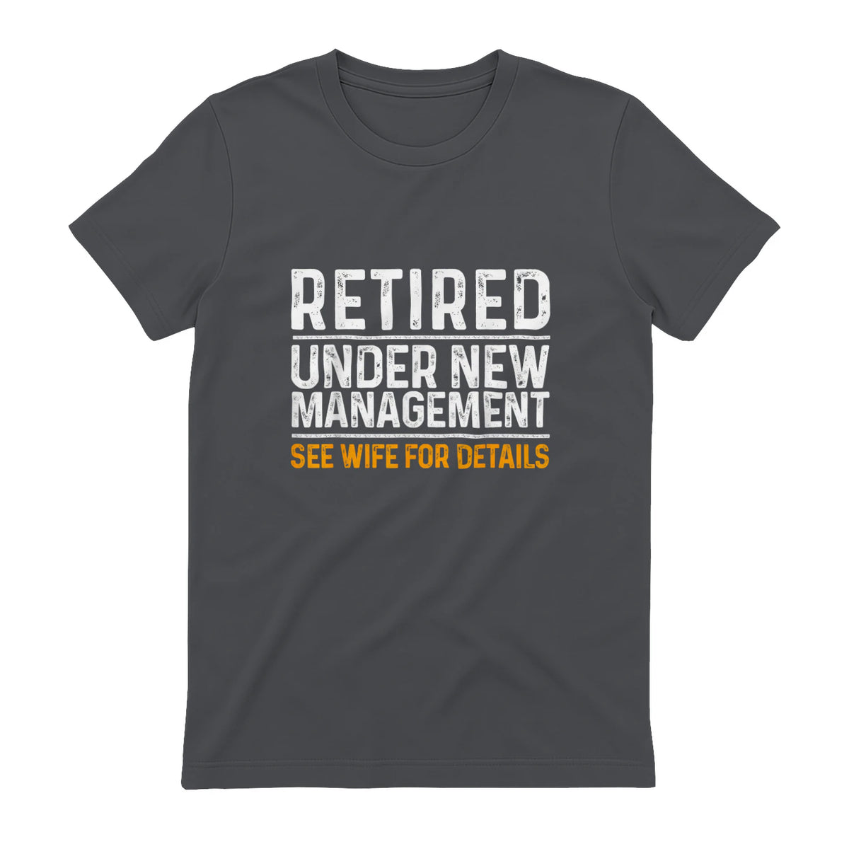 Funny Retirement Party Men's T-Shirt - Dad Humor, Classic Fit, Short Sleeve - Black in Charcoal - back view