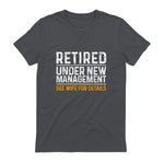 Funny Retirement Party Men's T-Shirt - Dad Humor, Classic Fit, Short Sleeve - Black in Charcoal - back view