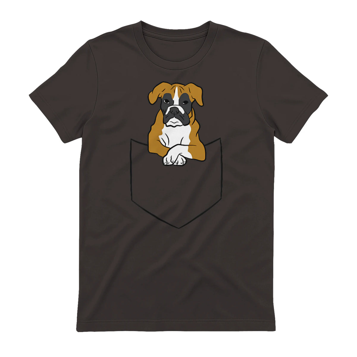 Chien Boxer dans la poche Chien Boxer in Dark Chocolate - back view