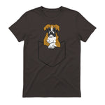 Chien Boxer dans la poche Chien Boxer in Dark Chocolate - back view
