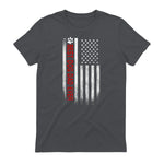 Best Dog Dad Ever American Flag Gift for Best Father in Charcoal - back view