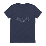 E36 Battement de C"ur pour Amoureux des Voitures in Heather Navy - back view