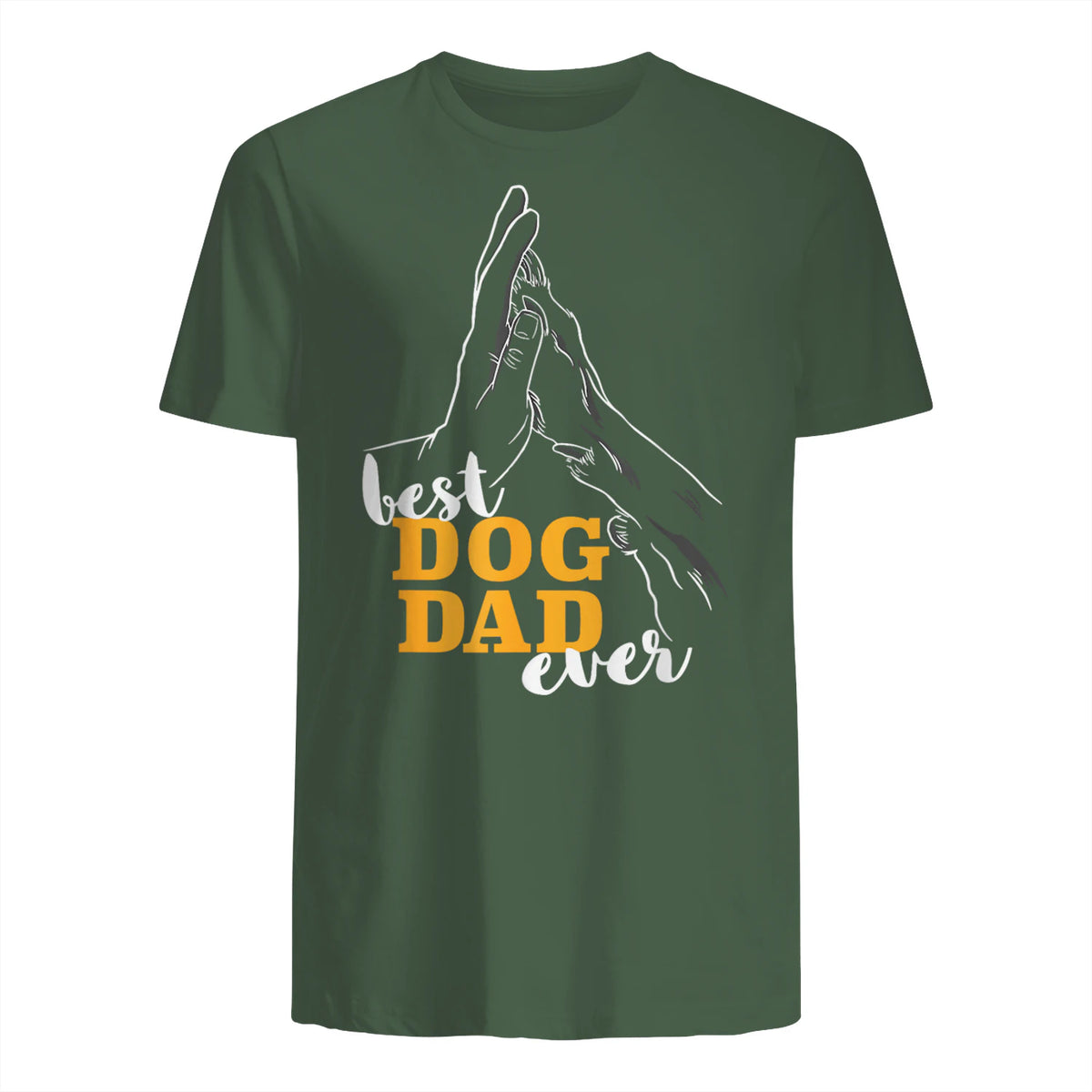 Best Dog Dad Ever Le meilleur papa chien du monde - Chiens in Military Green - back view