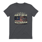 Veteran US Air Force TShirt - American Betsy Ross Flag T-Shirt in Charcoal - back view