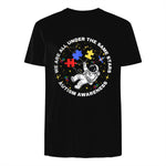 Autism We are All Under The Same Stars Space Astronaut in Black - back view