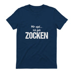 Lustige Weihnachts Geschenke Adventskalender Ideen Mir egal ich geh zocken Unisex Schwarz S Klassische Passform in Navy - back view