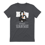 Offizielles Schlafshirt Pinguin Schlafanzug Penguin Kurzarm in Charcoal - back view