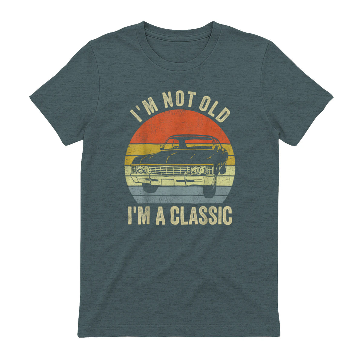 I'm Not Old Just Classic Funny Fathers Day Gift Dad T-Shirt in Dark Heather - back view