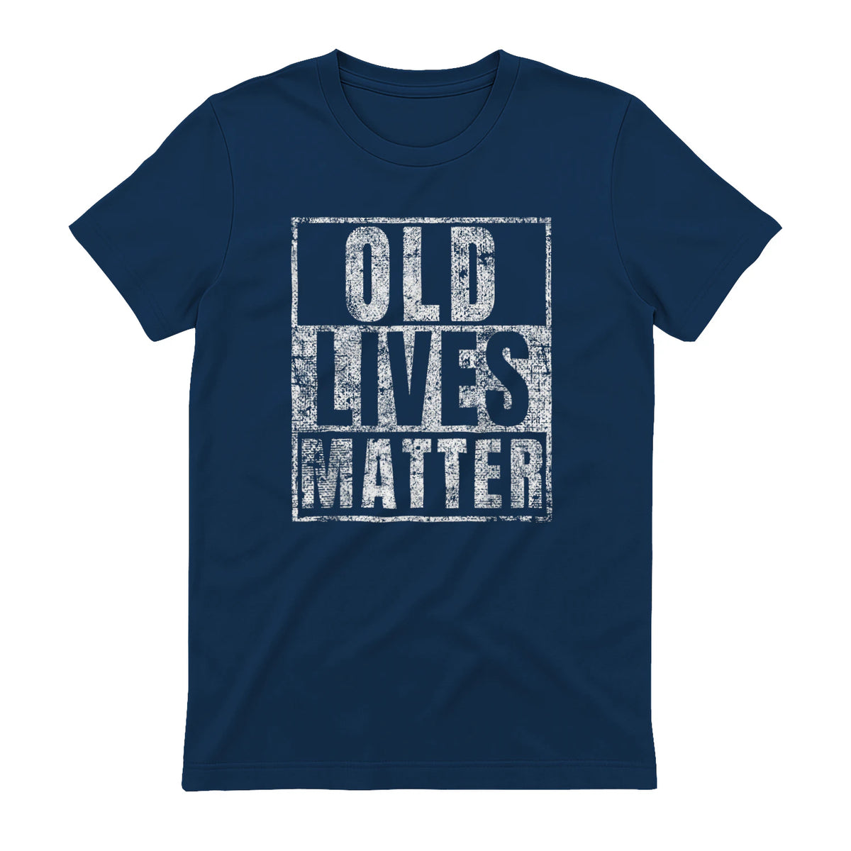Old Lives Matter Funny Birthday Party Gag Gift for Dad in Navy - back view