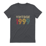 Vintage Twenty-Fourth Birthday Gift T-Shirt in Charcoal - back view