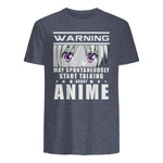 Warning May Spontaneously Start Talking About Anime in Heather Navy - back view