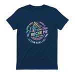 Autism Mama Life Some Days I Rock It Some Days It Rock Me in Navy - back view