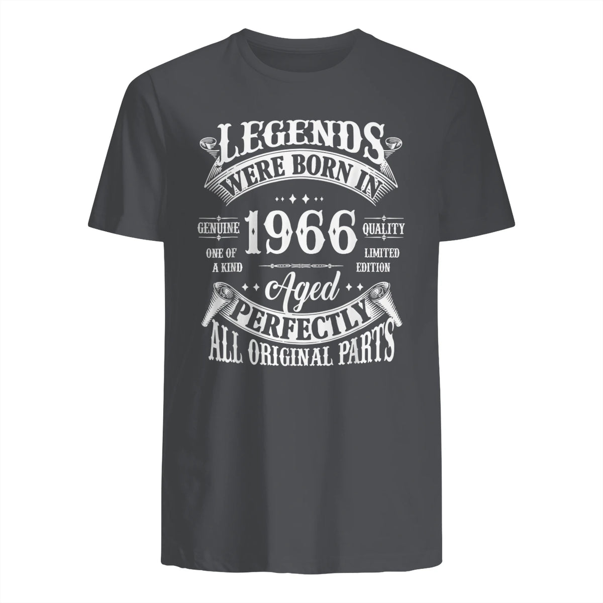 Vintage Sixtieth Birthday Shirt T-Shirt in Charcoal - back view