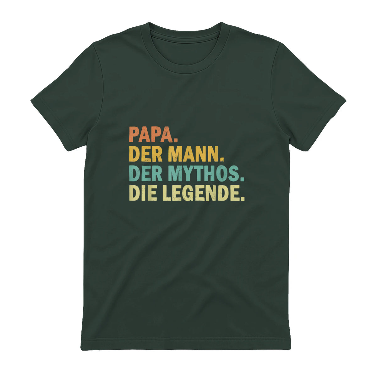 Geschenke für Väter Papa Der Mann Der Mythos Die Legende Classic Fit Novelty Short-sleeve Schwarz S Vate in Forest Green - back view