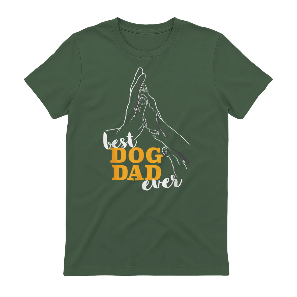 Best Dog Dad Ever Le meilleur papa chien du monde - Chiens in Military Green - back view