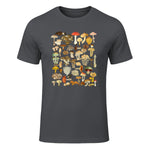 Mushroom Shirt Mycology Fungi Foraging Mushroom Whisperer in Charcoal - front view