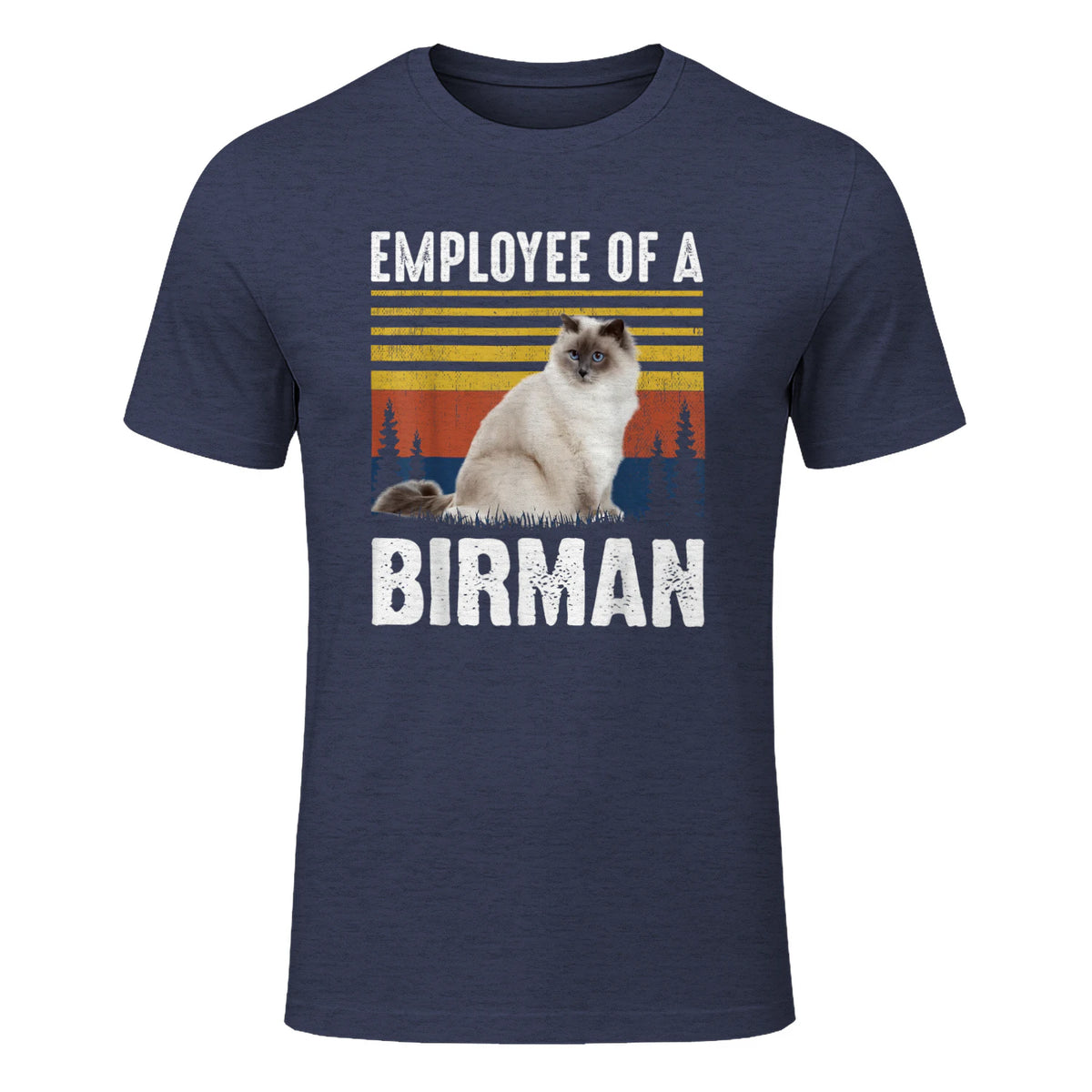 Chat – Employée de Birmanie – Sainte Birmanie in Heather Navy - front view