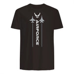 US Air Force with Logo T-Shirt in Dark Chocolate - back view