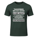 Zockerdad PC Spiele Gaming Zocken Konsole T-Shirt in Forest Green - front view