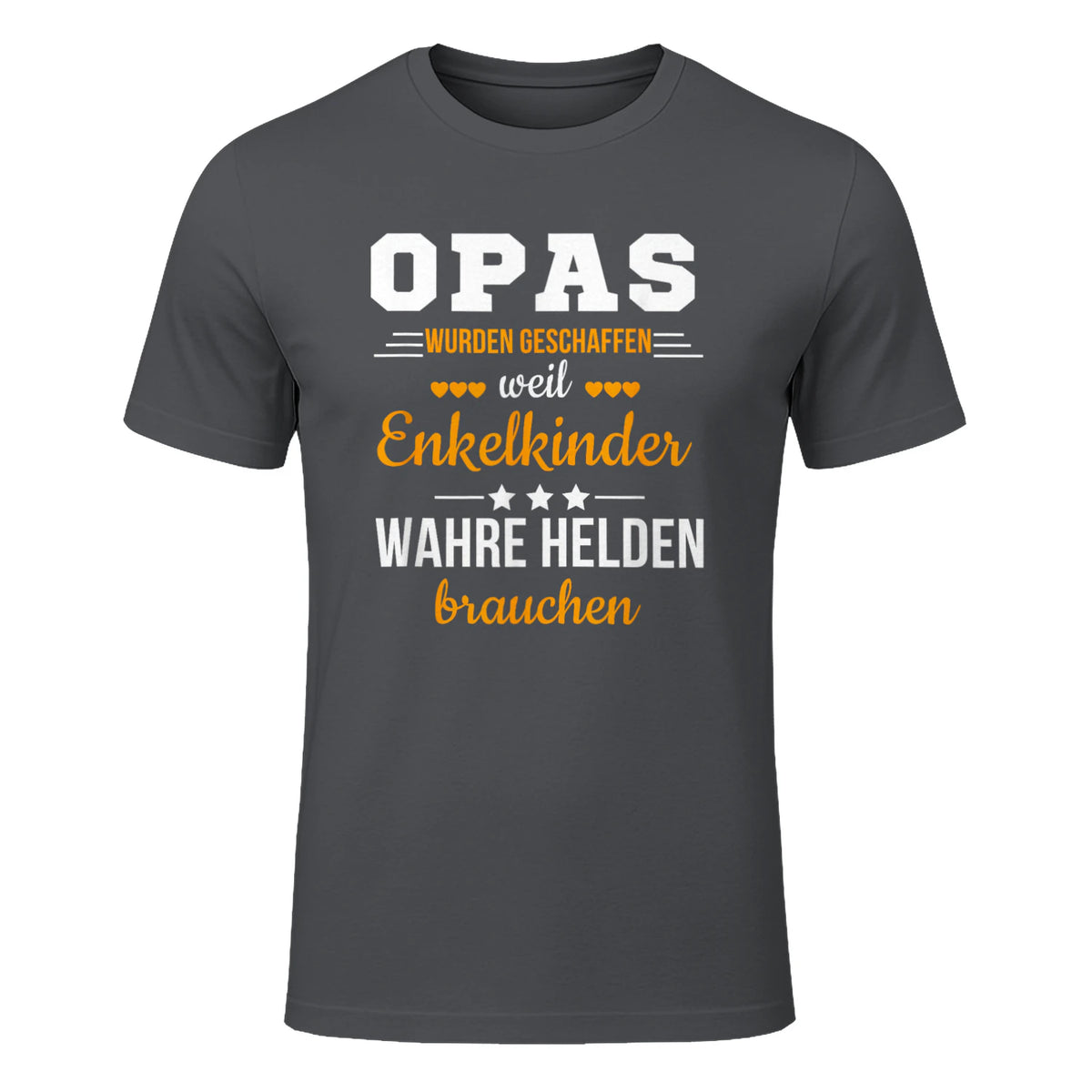Opas Weil Enkelkinder Wahre Helden Brauchen Großvater Spruch in Charcoal - front view