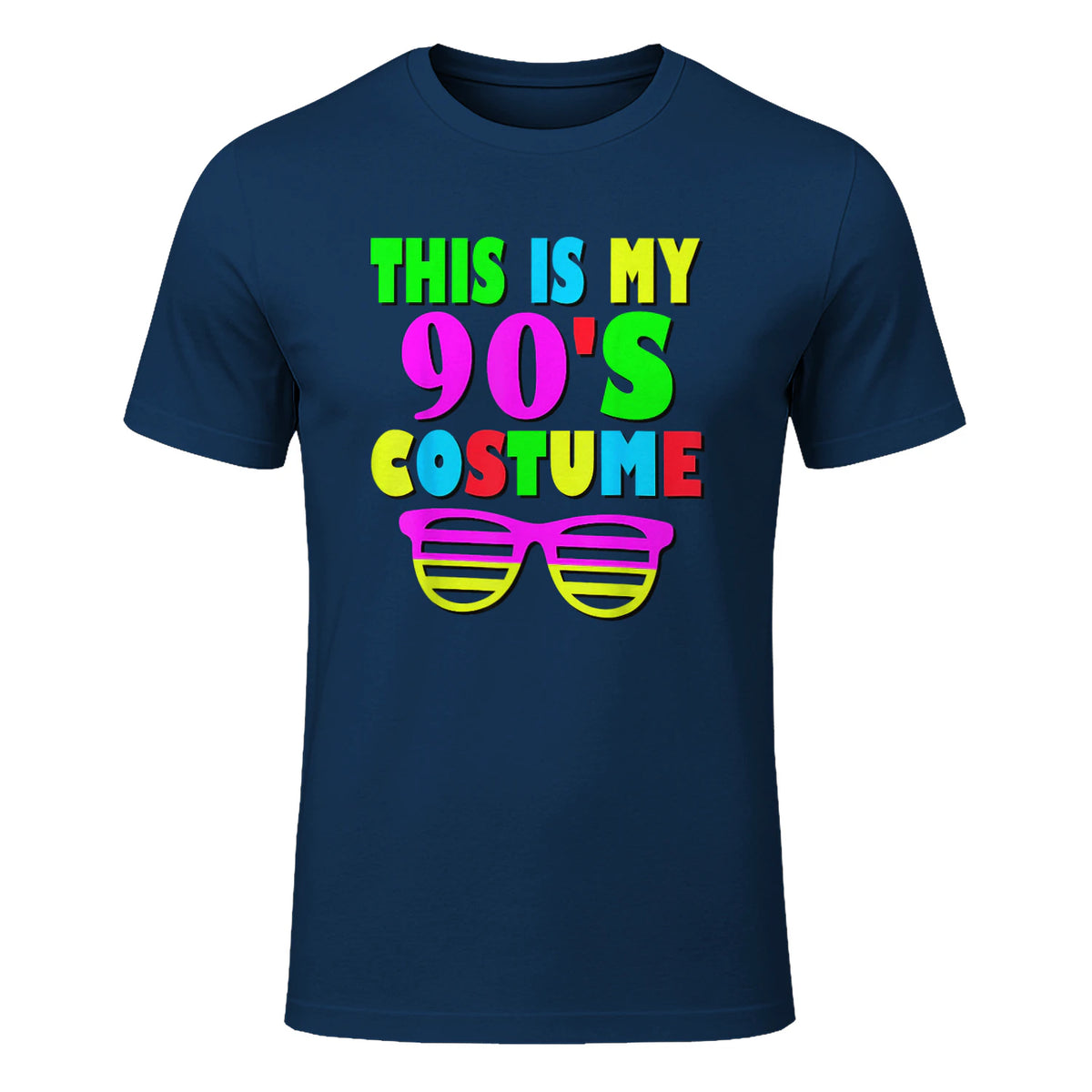 This Is My Nineties Costume Party T-Shirt in Navy - front view