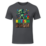 Autism Bruh Dab ASD Awareness Gamer Boys Kids Youth in Charcoal - front view