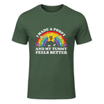 I Made A Poopy Funny Inappropriate Vacation Swap Adult T-Shirt in Military Green - front view
