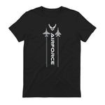 US Air Force with Logo T-Shirt in Black - back view
