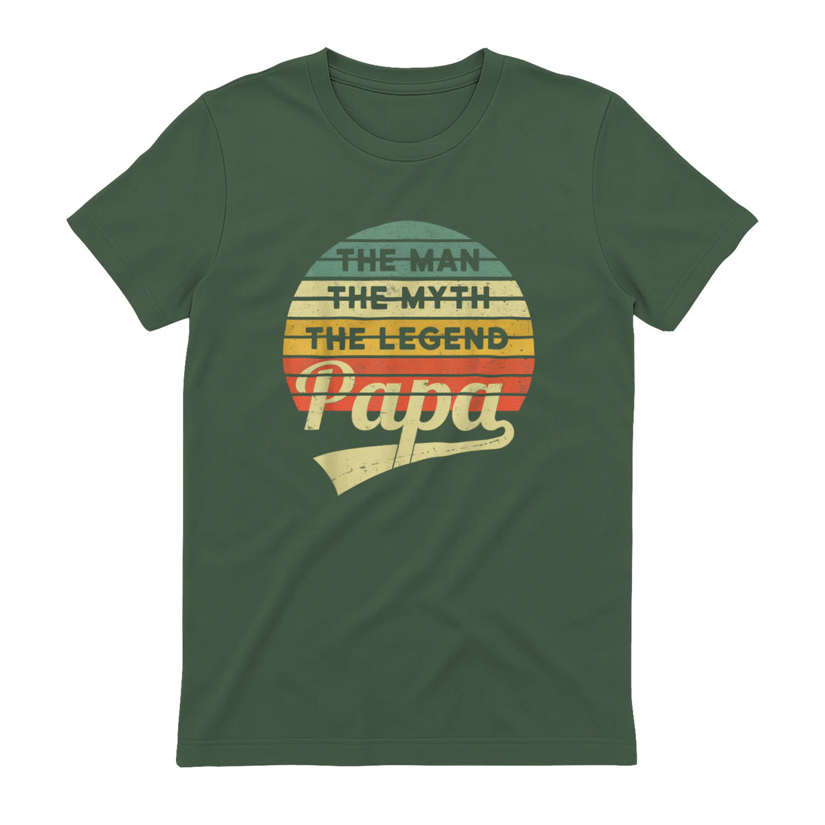 Vatertag Retro - The Man The Myth The Legend Papa in Military Green - back view
