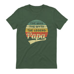 Vatertag Retro - The Man The Myth The Legend Papa in Military Green - back view