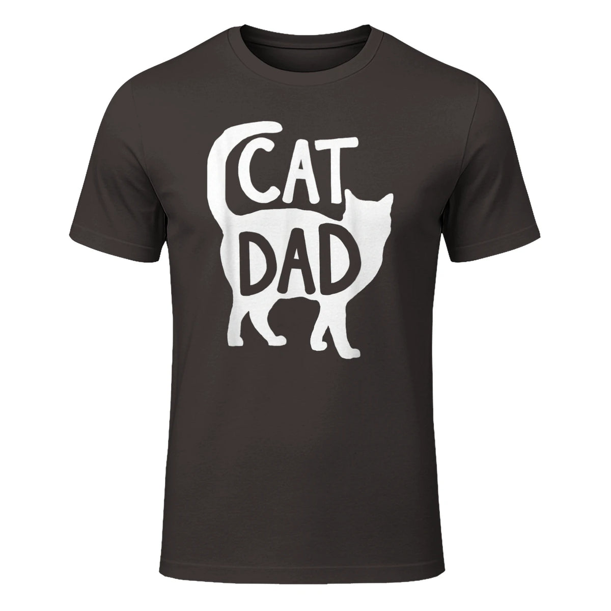 Best Cat Dad Fathers Day Men Kitty Daddy Papa Christmas Meow in Dark Chocolate - front view
