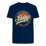 PAPA Like A Grandpa Only Cooler Funny Dad Papa Grandfather in Navy - back view