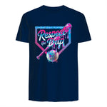 Baseball Drip for Boys Ice Cream Drip Youth Boys Baseball T-Shirt in Navy - back view